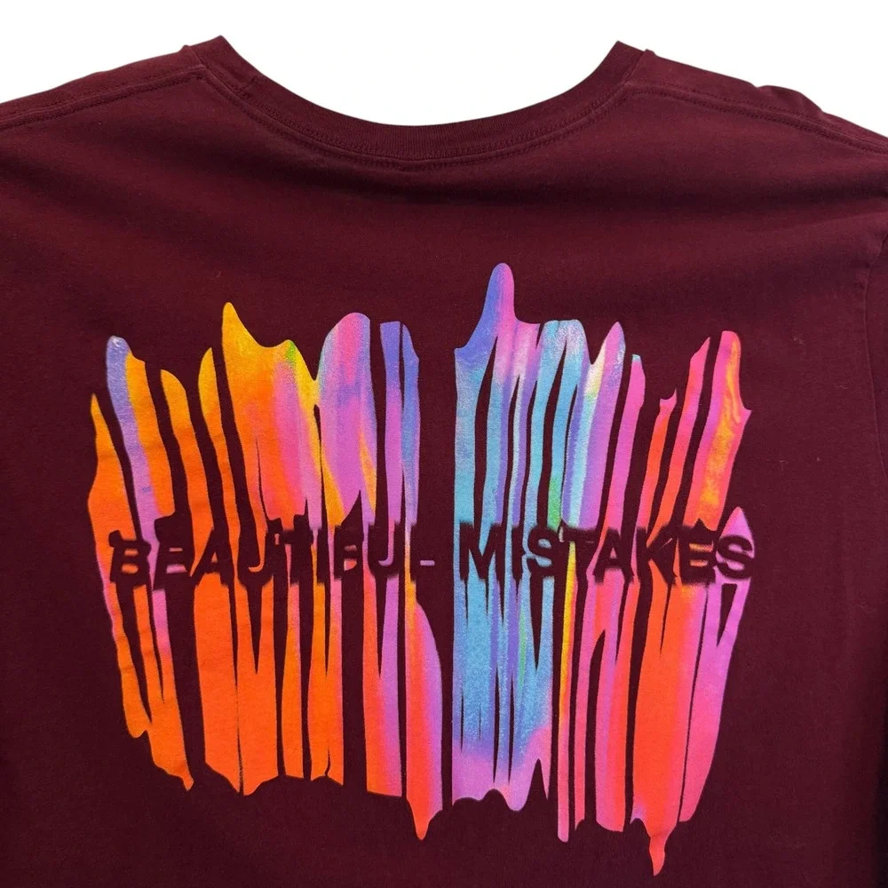 Maroon 5 Beautiful Mistakes Band T-Shirt Mens 2XL Burgundy Bella Canvas Graphic
